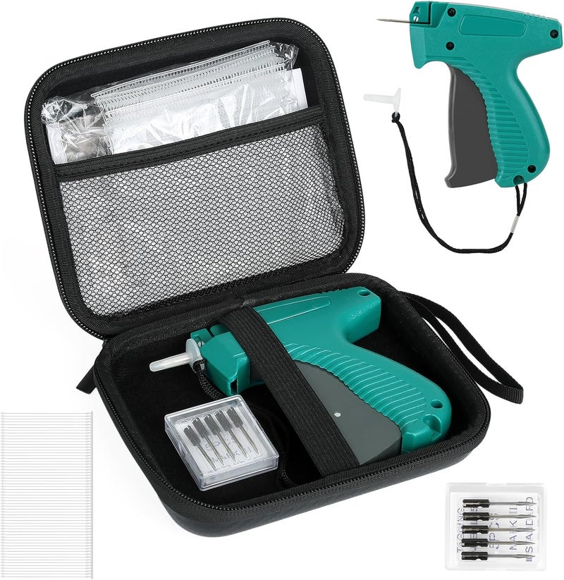 BLK8IGHT Tagging Gun for Clothing, Tag Attacher Gun Kit with 6 Needles, 1008pcs 2" Barbs Fasteners & 1 Hard Carrying Storage Case for Clothes Labeler （ Green) - Image 1